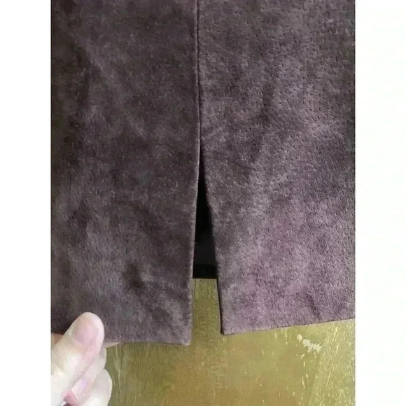 Blank NYC Mini Skirt Women's Size 28 Real Suede Leather Purple Pockets Zipper - Picture 2 of 11